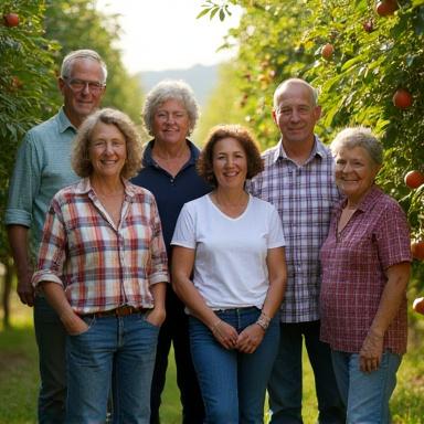 Ritratto della Famiglia Conti nel loro frutteto